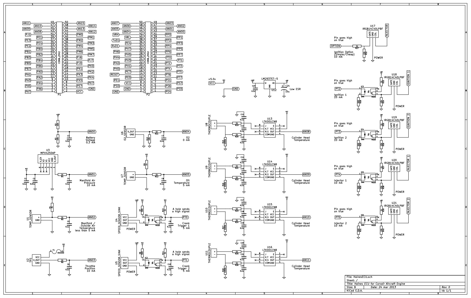 EFI ECU Corvair Aircraft Engine